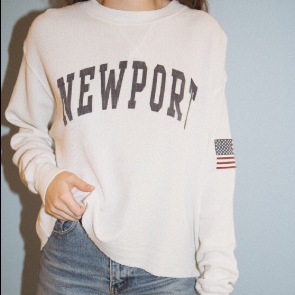 Brandy Melville Tops - Brandy Melville White Newport Long Sleeve